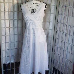 TEX by Max azria white sleeveless line A dress M new